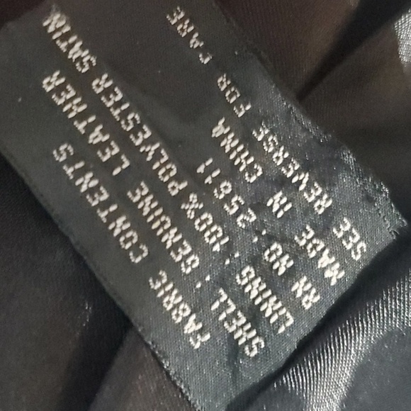 Lloyd Elliot's country club jacket women's size small black Leather Type zipper - Picture 15 of 16